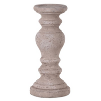 Small Bulbous Stone Effect Candleholder 32cm | Annie Mo's