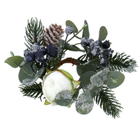 Small Eucalyptus, Fir and Blueberry Candle Ring 17cm | Annie Mo's