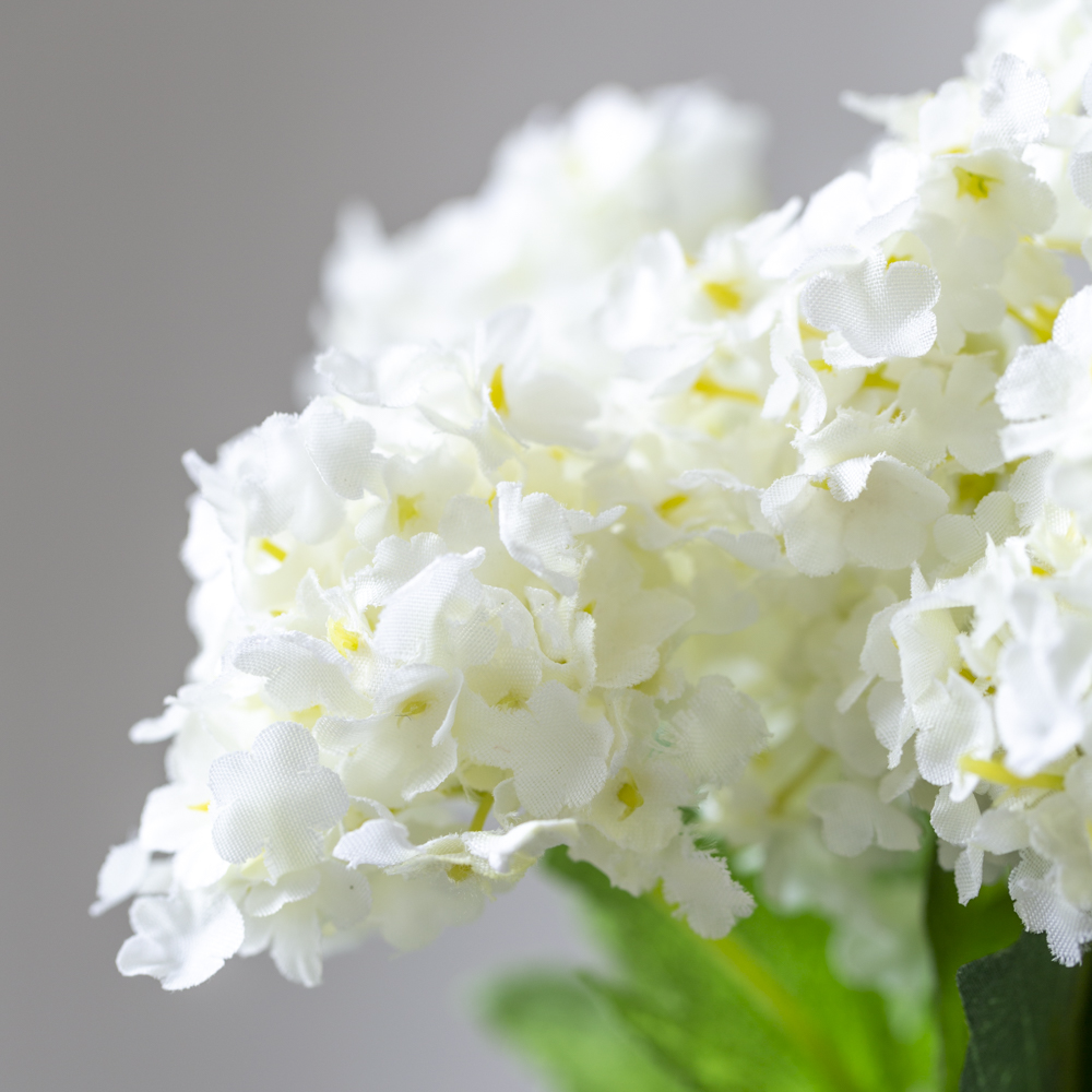 Small Faux Cream Viburnum Stem 36cm