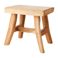 Small Natural Teak Occasional Stool 31cm | Annie Mo's
