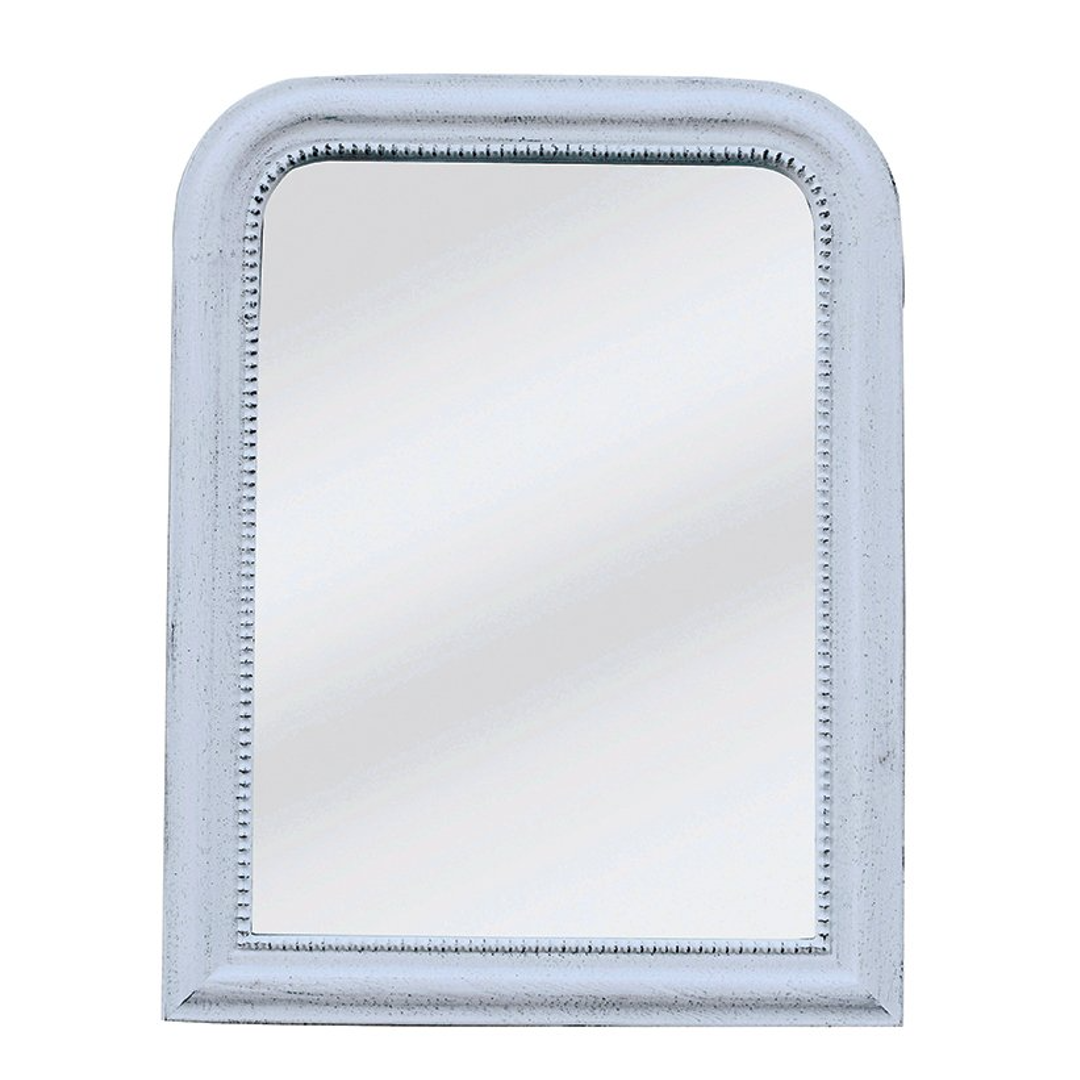 Small Vintaged Mirror Antique White 65cm | Annie Mo's