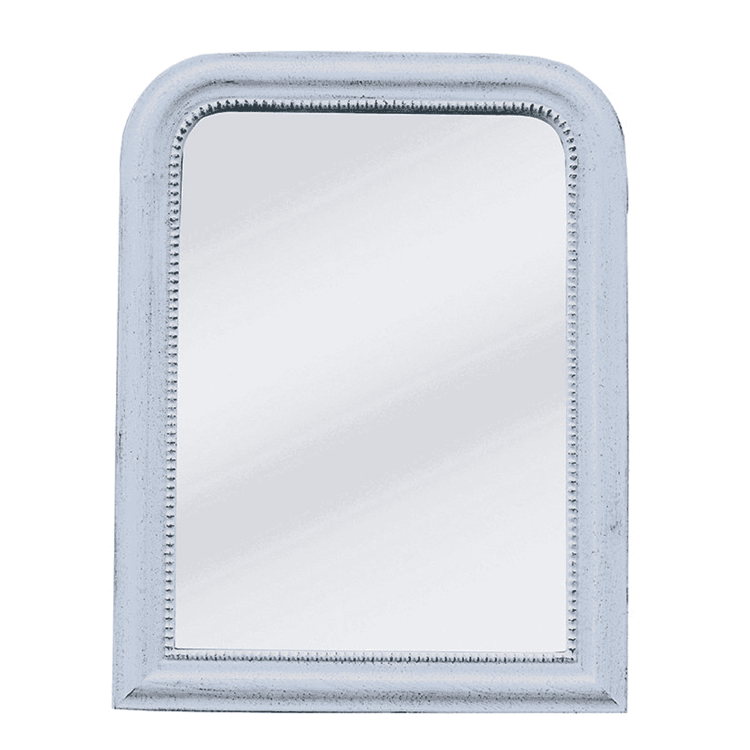 Small Vintaged Mirror Antique White 65cm | Annie Mo's