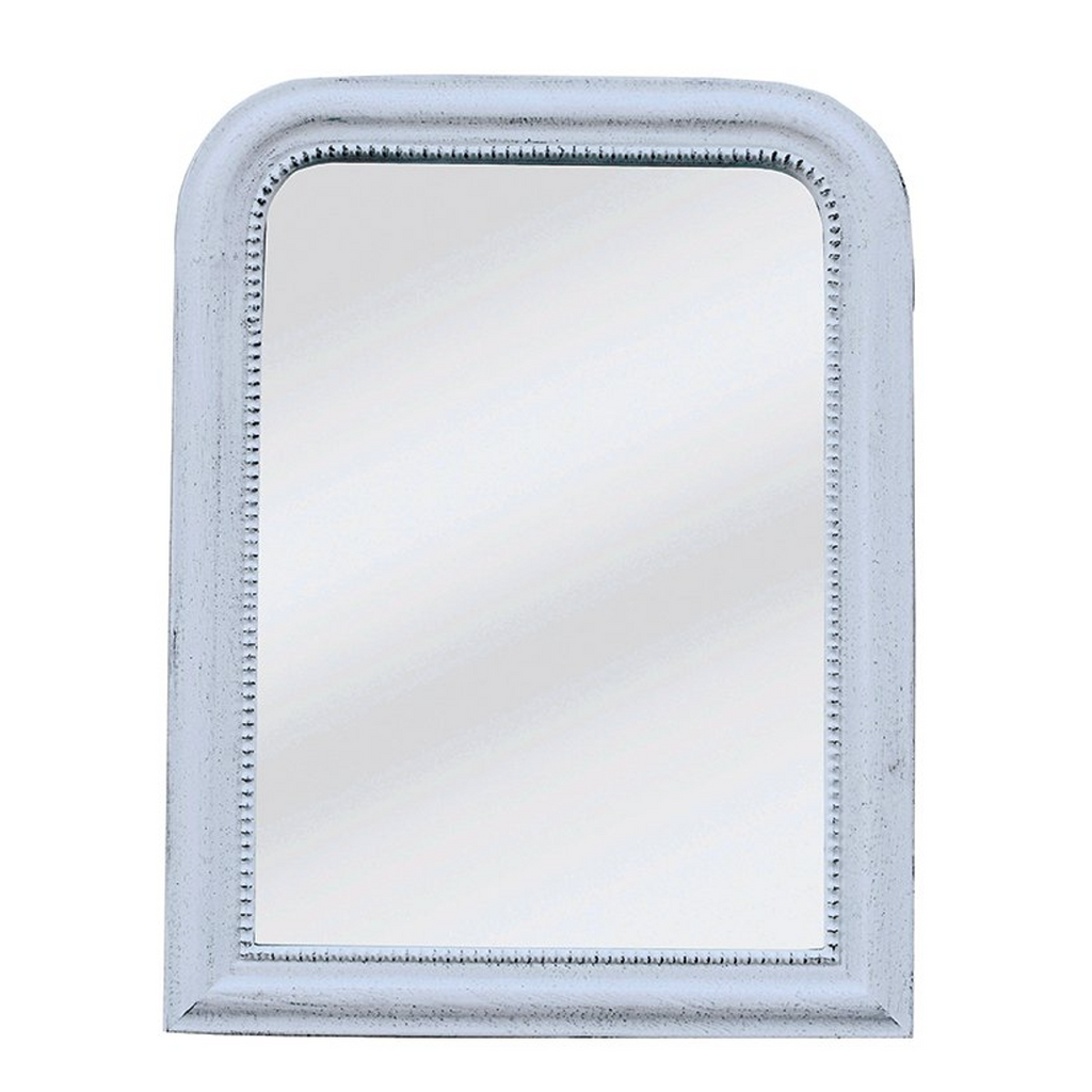 Small Vintaged Mirror Antique White 65cm | Annie Mo's