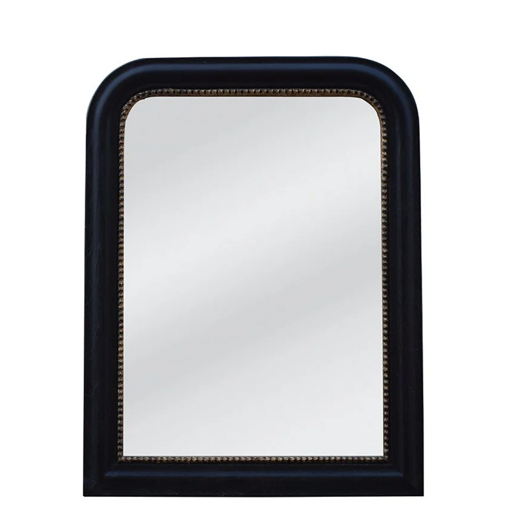 Small Vintaged Mirror Black with Gold Trim 65cm | Annie Mo's