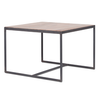 Solid Reclaimed Teak and Iron  Sie Table 50 x 50cm | Annie Mo'