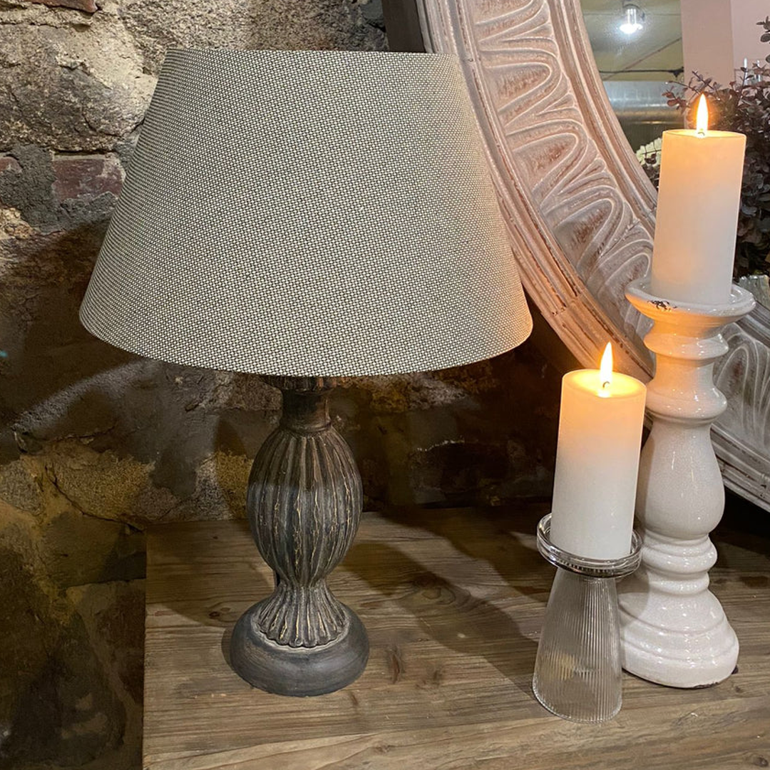 Table Lamp Stonewash Grey 43cm