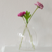 Tall Clear Ribbed Glass Vase