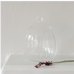 Tall Clear Ribbed Glass Vase