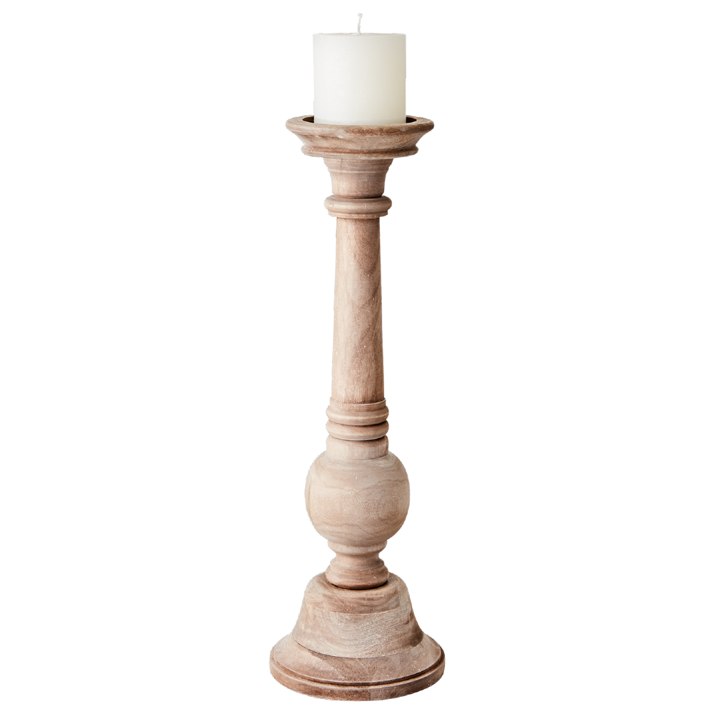 Tall Natural Wood Pillar Candle Holder 62cm Annie Mo s