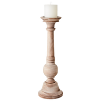 Tall Natural Wood Pillar Candle Holder 62cm | Annie Mo's