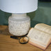 Taupe Ceramic Lamp with Shade 45cm