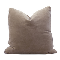 Taupe Velvet Cushion 50x50cm | Annie Mo's