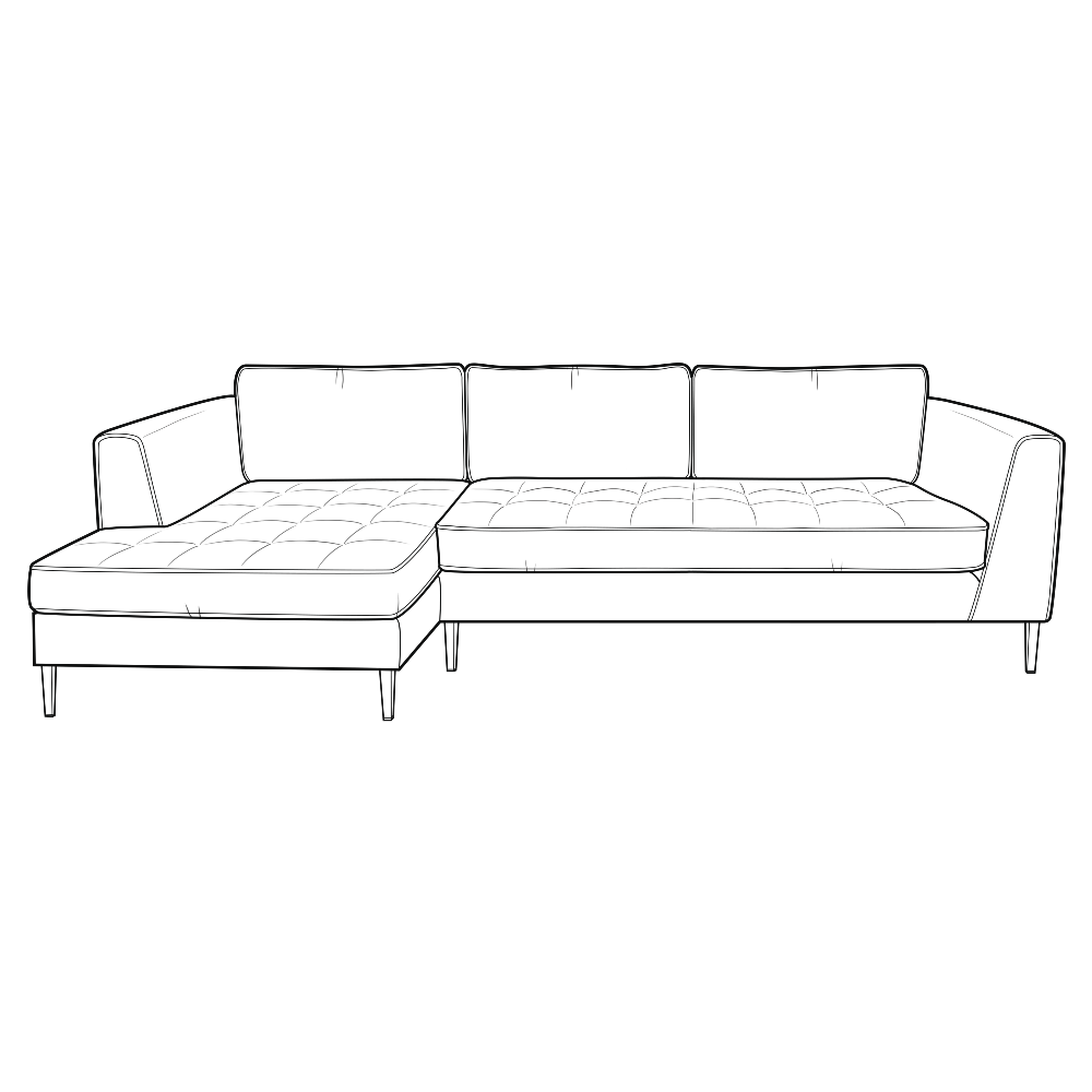 Teri Large LHF Chaise Sofa