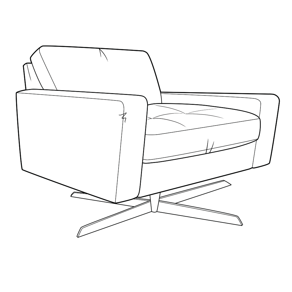 Teri Swivel Armchair | Annie Mo's