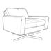 Teri Swivel Armchair | Annie Mo's