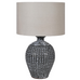 Textured Grey Lamp with Linen Shade 65cm | Annie Mo's B