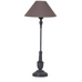 Thin Black Lamp with Grey Shade 69cm | Annie Mo's