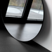Thin Rimmed Round Grey Glass Mirror 80cm