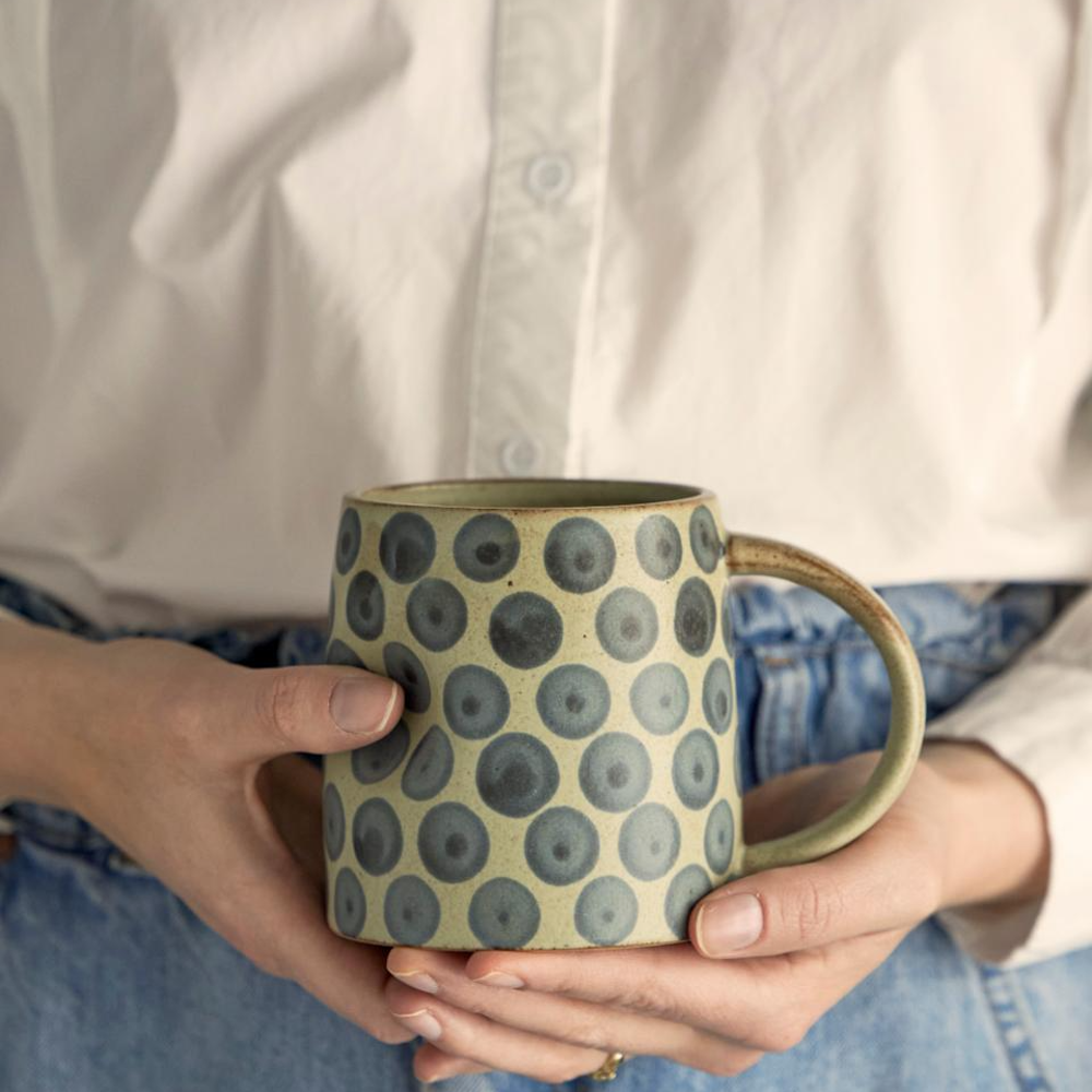 Timmi Blue Stoneware Mug | Annie Mo's