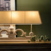 Triple Bulb Table Lamp with Linen Shade 90cm