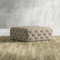 Truffle Buttoned Footstool | Annie Mo's