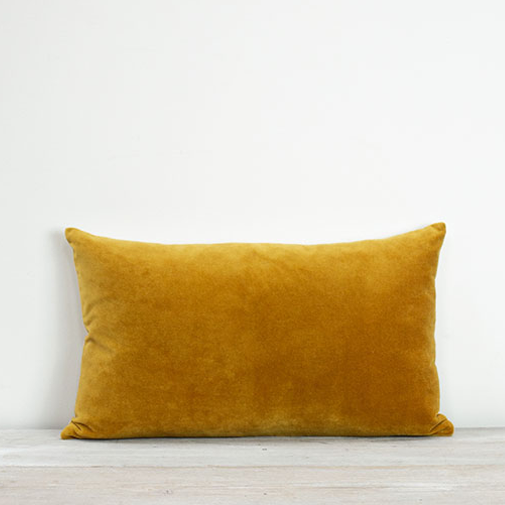 Tumeric Velvet Cushion 50x30cm | Annie Mo's