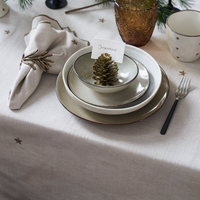 Twinkle Taupe Fabric Tablecloth 240cm | Annie Mo's