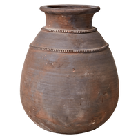 Tyra Antiqued Brown Clay Vase 29cm | Annie Mo's