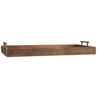 Unique Wooden Tray with Metal Handles 60cm | Annie Mo's