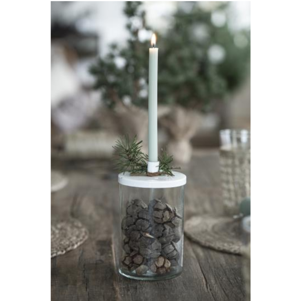 Dusty Green Taper Candle 20cm | Annie Mo's