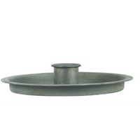 Candle Holder for Dinner Candles - Grey Metal | Annie Mo's