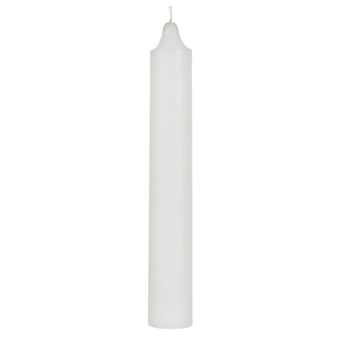 Chunky Rustic White Candle 25cm