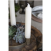 White Rustic Dinner Candle 18cm
