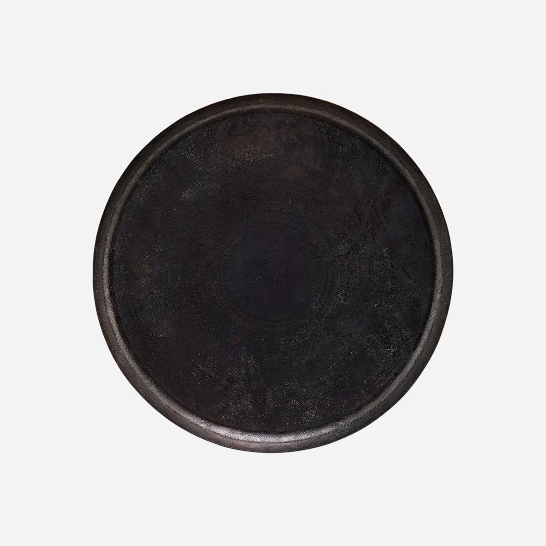 Antiqued Brown Metal Tray 60cm