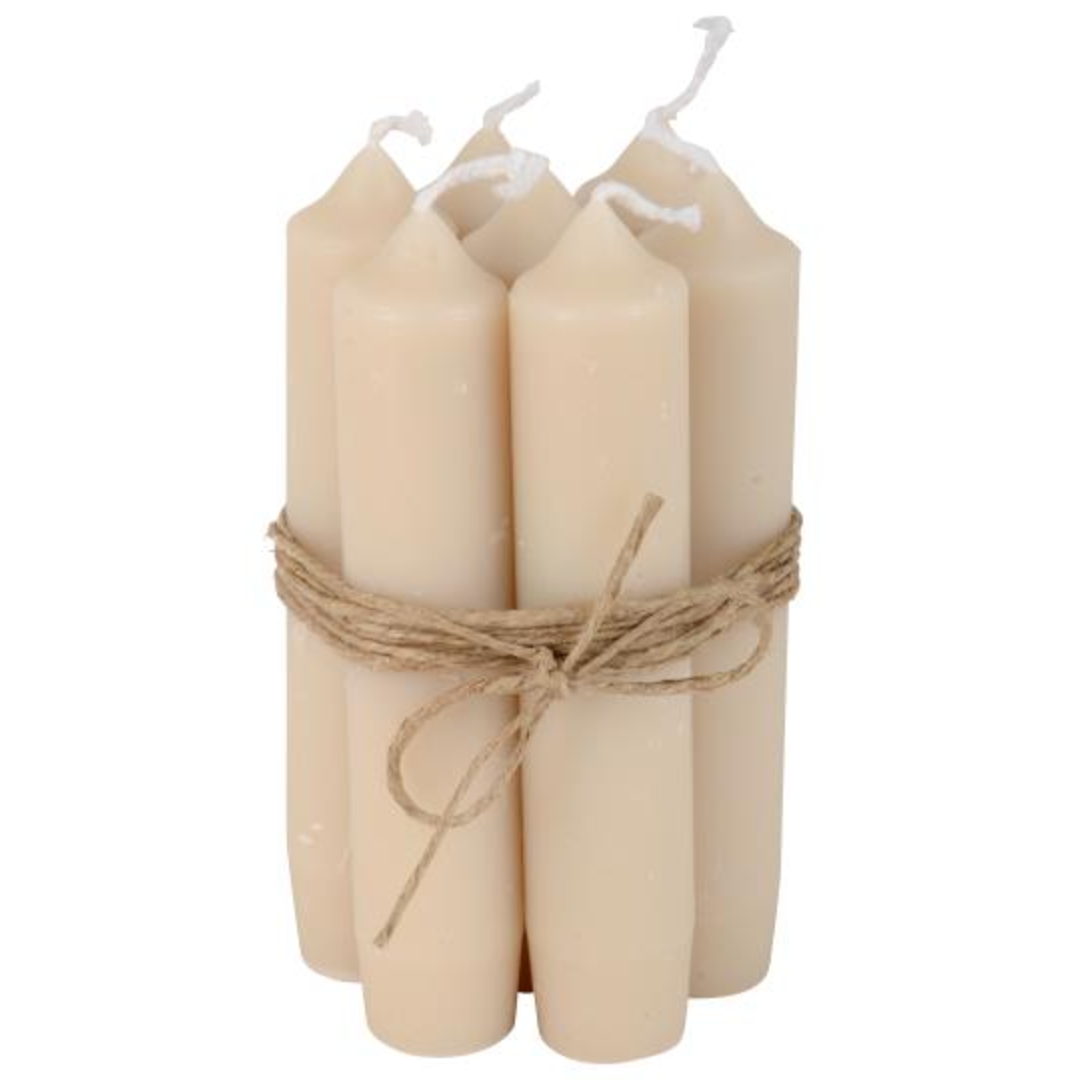 Short Sandy Dinner Candle 11cm