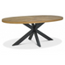 Ellipse Rustic Oak 6 Seater Dining Table