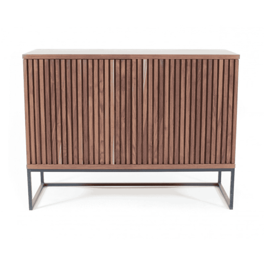 Timo Two Door Sideboard with Slatted Front 70cm High