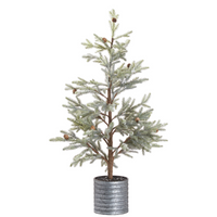 Snowy Christmas Tree in Metal Pot 120cm | Annie Mo's