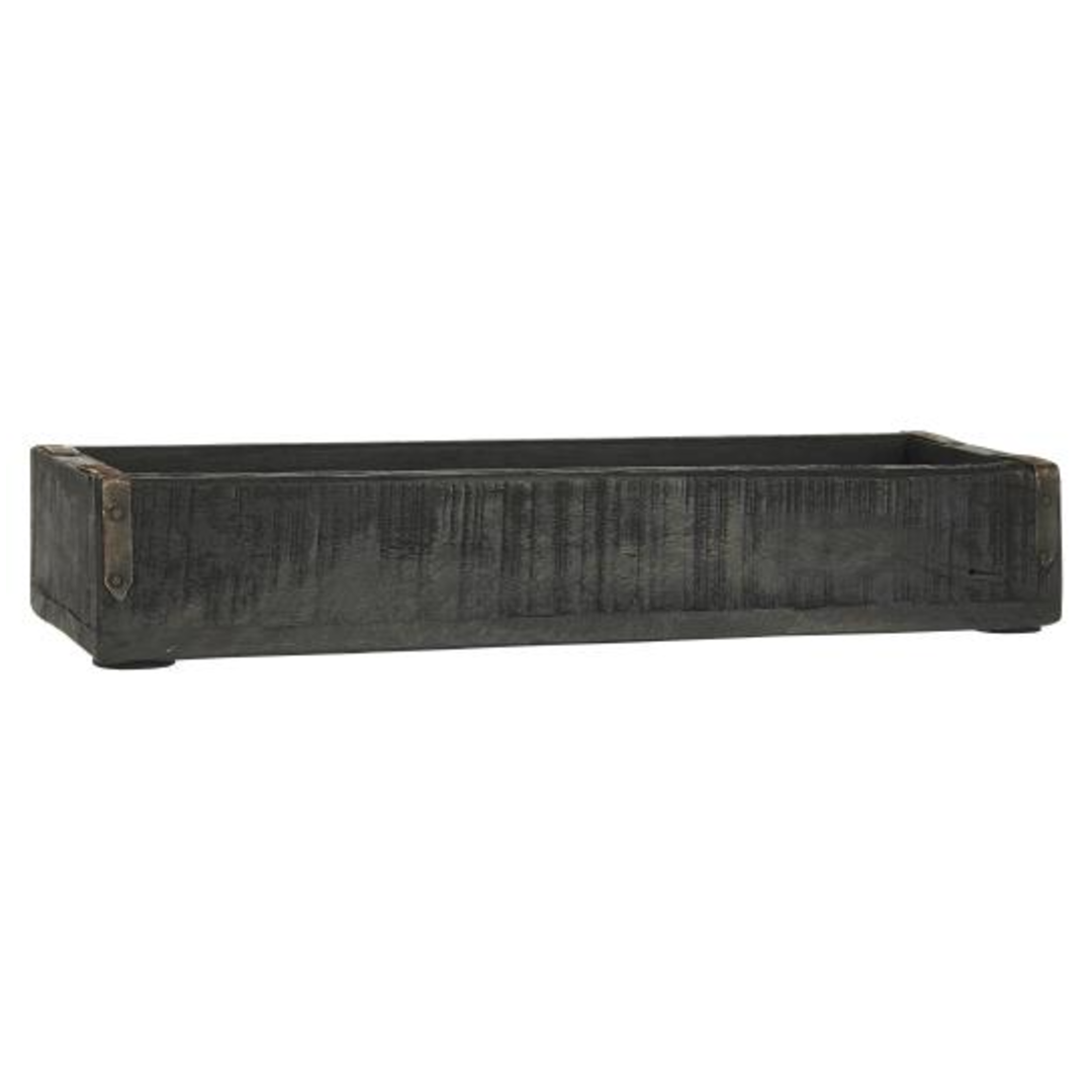 Unique Wooden Box with Metal Brackets 35cm | Annie Mo's