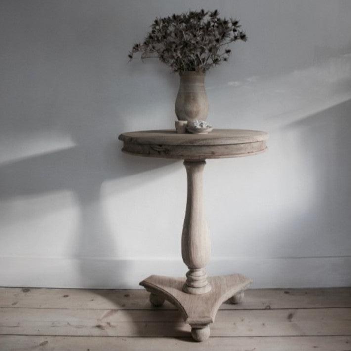 Tall Round Wine Table with Bun Feet 77cm | Annie Mo's