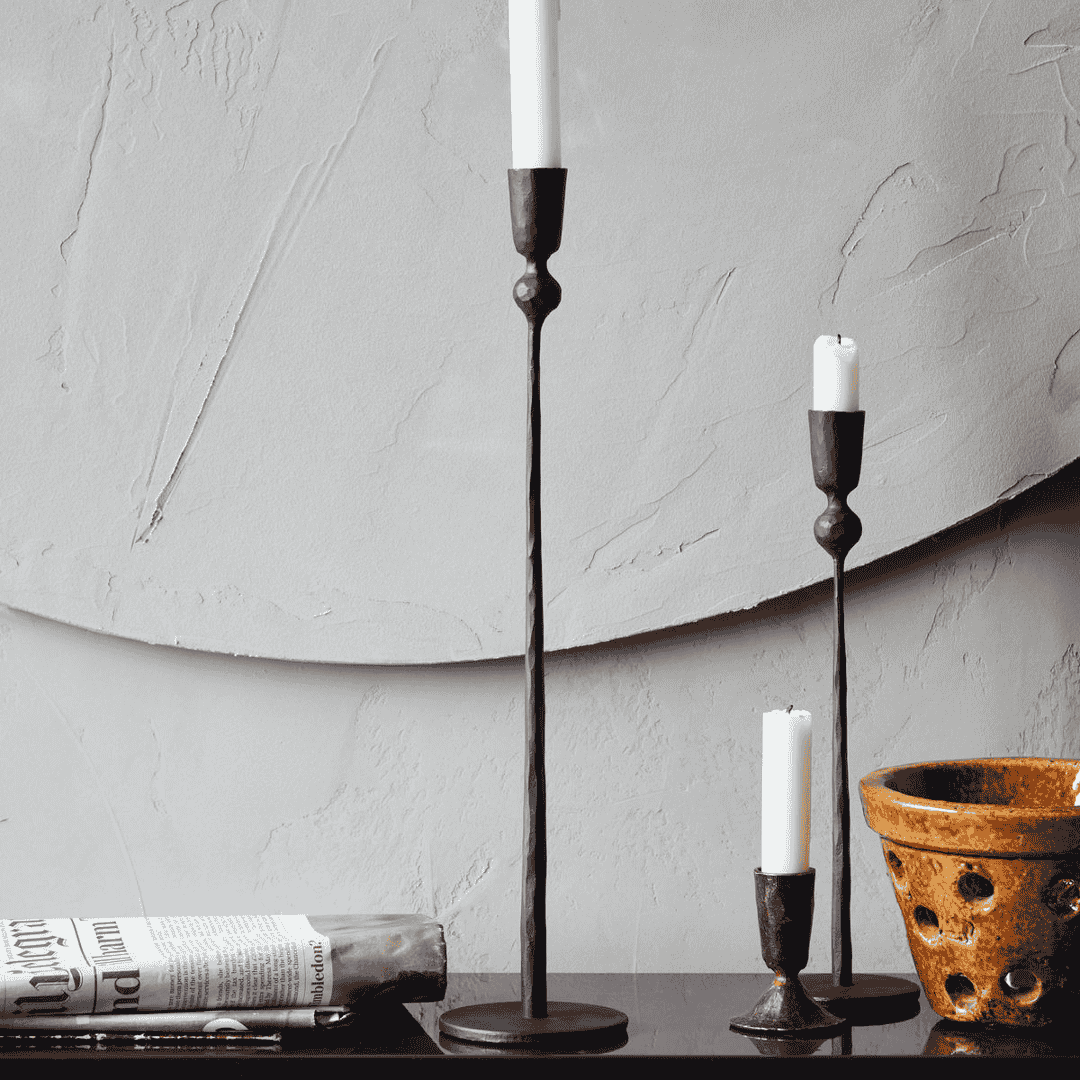 Black Trivo Candle Stick 41cm