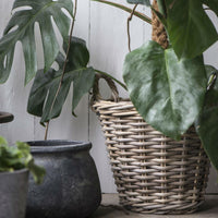 Rattan Basket with Plastic Liner  | Annie Mo's