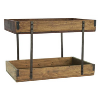 Unique Wood Two Layer Shelf 43cm | Annie Mo's