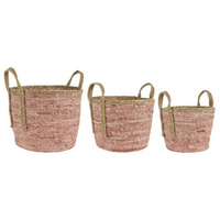 Set of Three Desert Rose Baskets 45cm | Annie Mo's