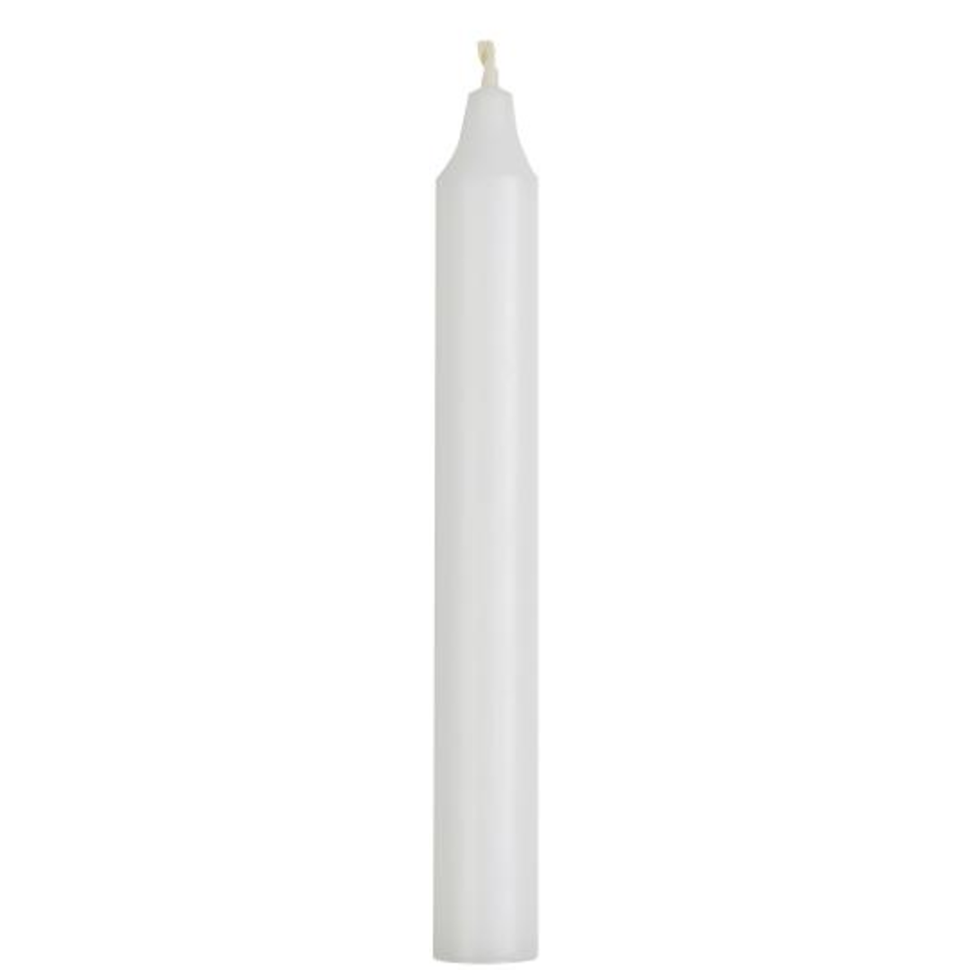 White Rustic Dinner Candle 18cm | Annie Mo's