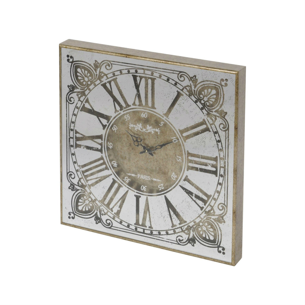 Small Square Mirrored Clock 60cm x 60cm | Annie Mo's