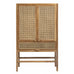 Teak and Open Weave Wicker Cabinet 160cm | Annie Mo's