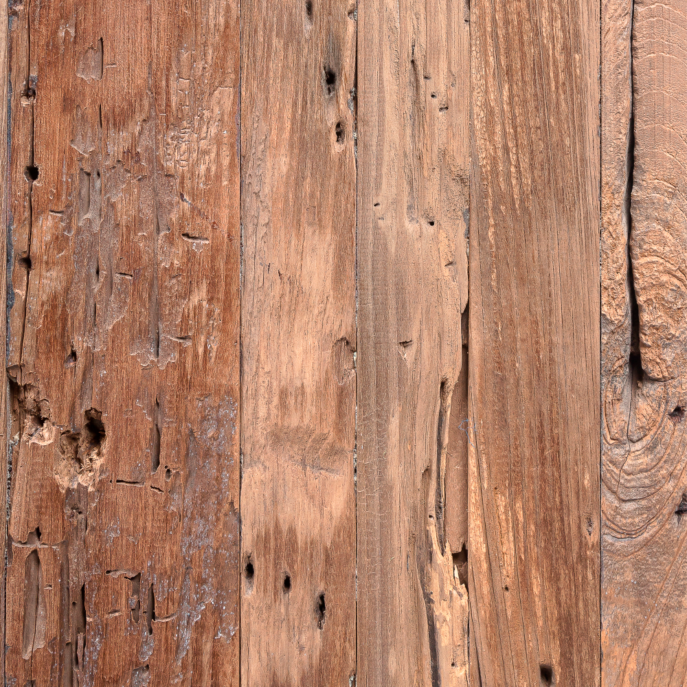 Untreated Solid Teak and Iron Coffee Table 85 x 85cm