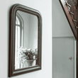 Vintage Look Mirror Black with Golden Rim 92cm | Annie Mo's