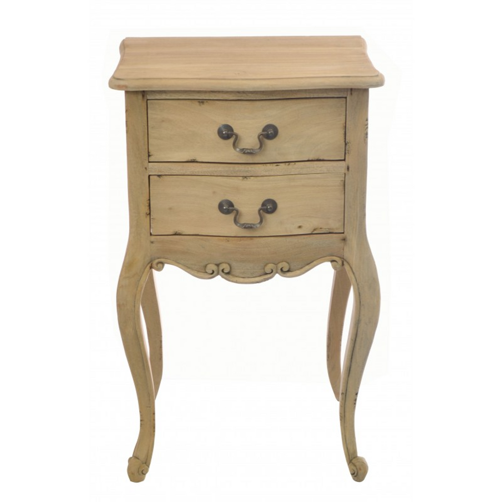 Vintaged Two Drawer Bedside Cabinet 77cm | Annie Mo's